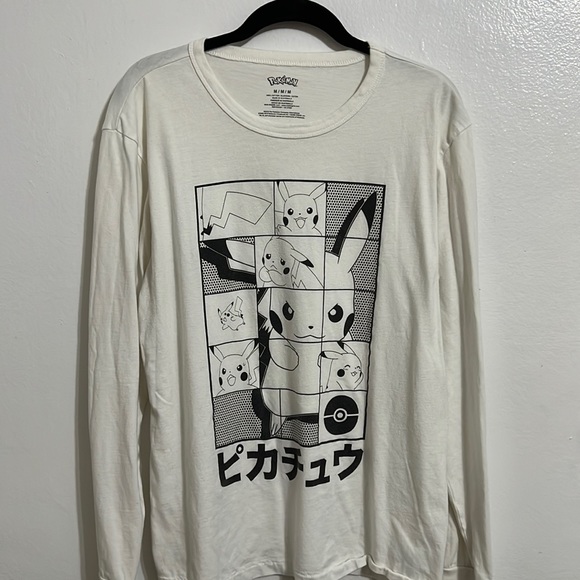 Pokemon Other - Off white, long sleeve pikachu shirt. Size Medium